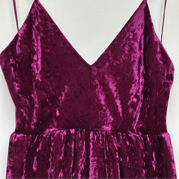 Sam Edelman Velvet Romper Size Large - Burgundy - Picture 3 of 14